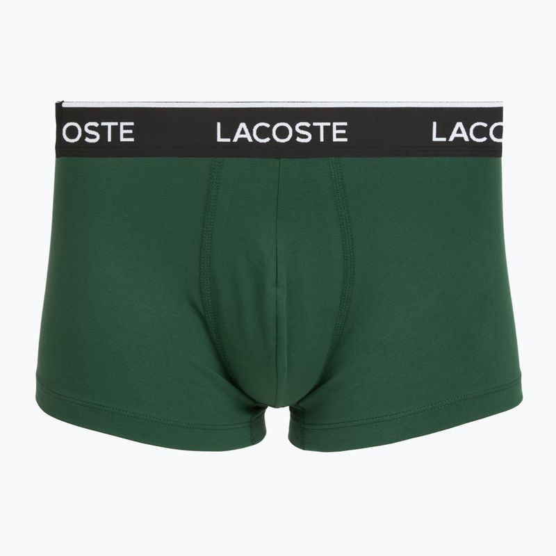 Боксерки чоловічі Lacoste 5H1300 3 pack black/green 2