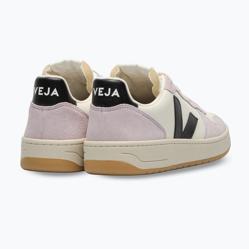 Взуття жіноче VEJA V-10 Prime Leather pure/black/parme 3
