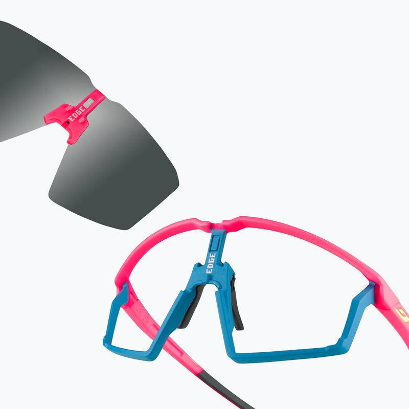 Сонцезахисні окуляри Julbo Edge Spectron 3 флуоресцентні рожеві/сині/сріблясті зі спалахом 7