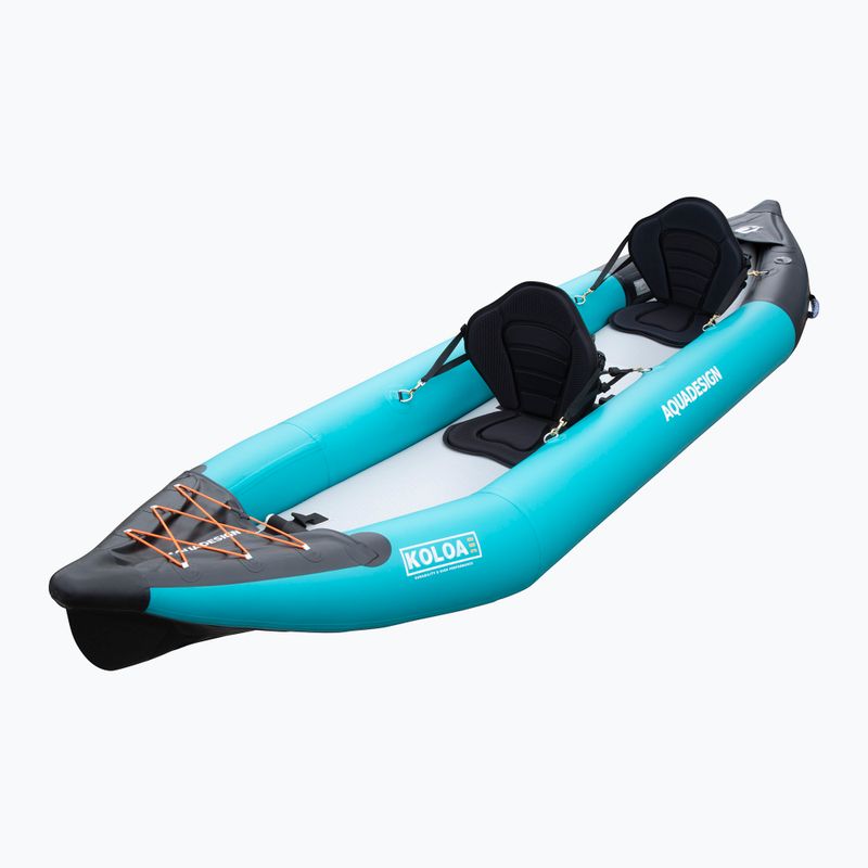 Байдарка надувна 2-місна AQUADESIGN Koloa 360 см blue/black 3