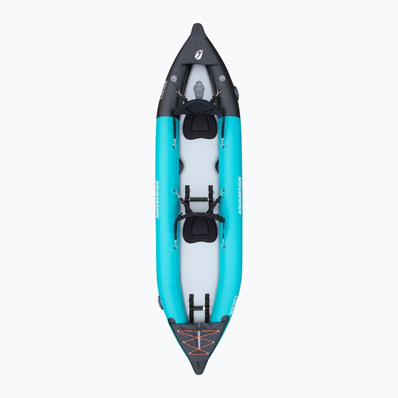 Байдарка надувна 2-місна AQUADESIGN Koloa 360 см blue/black 6