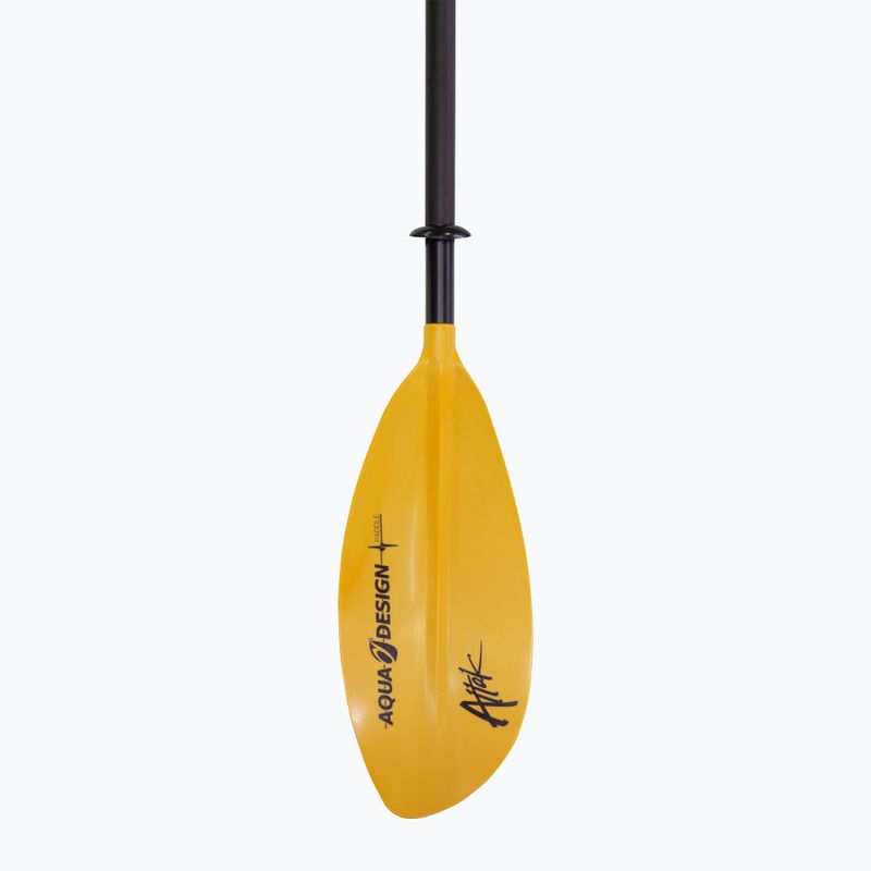 Весло для байдарки 4-компонентне AQUADESIGN K1 Attak 4 yellow 2