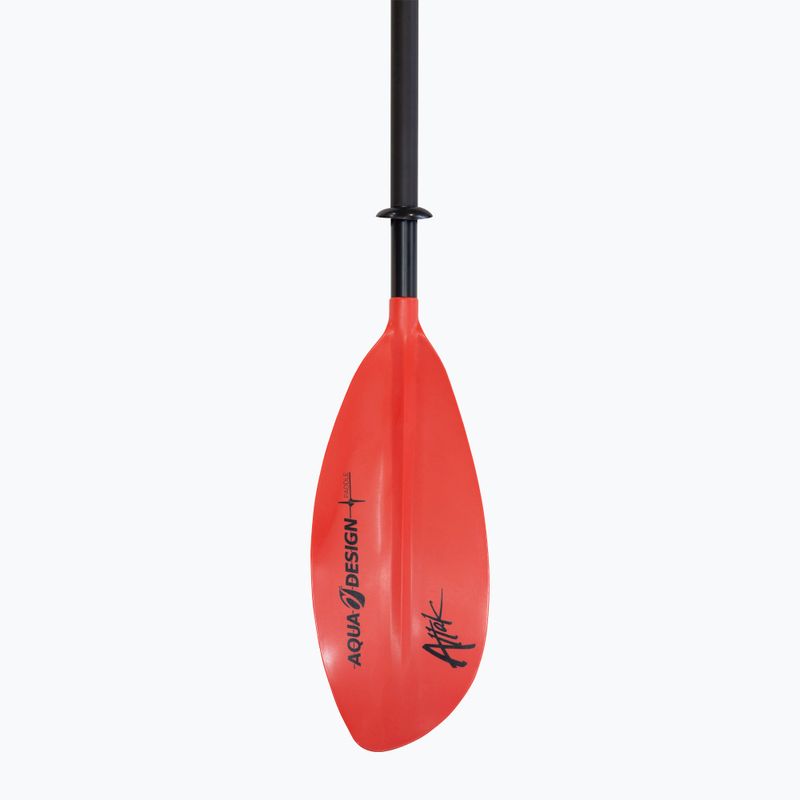 Весло для байдарки 4-компонентне AQUADESIGN K1 Attak 4 red 3