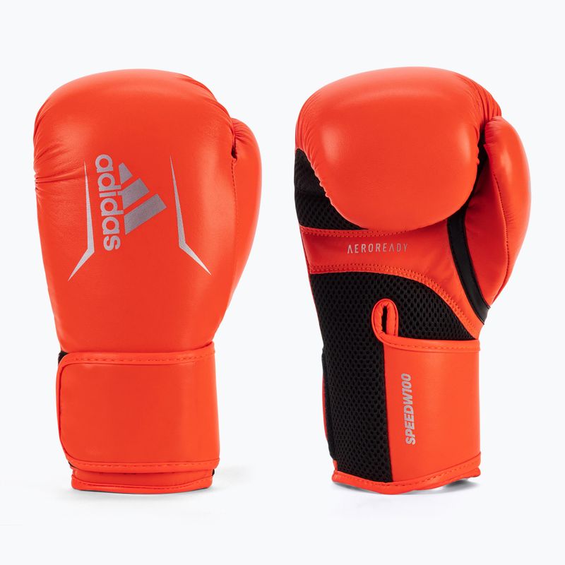Рукавиці боксерські жіночі adidas Speed 100 червоно-чорні ADISBGW100-40985