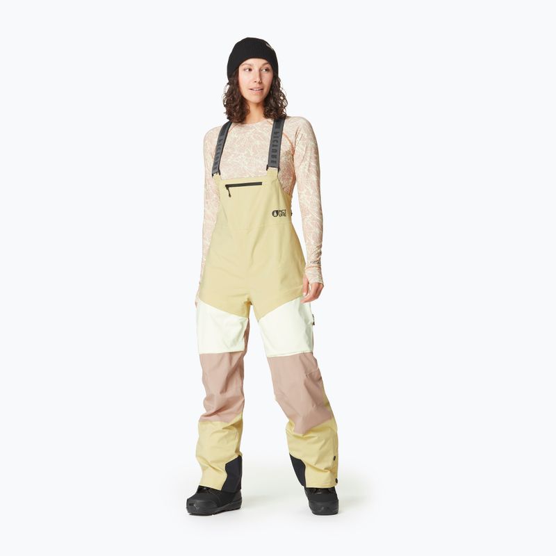 Штани гірськолижні жіночі Picture Elwy BIB hemp / roebuck / lime cream