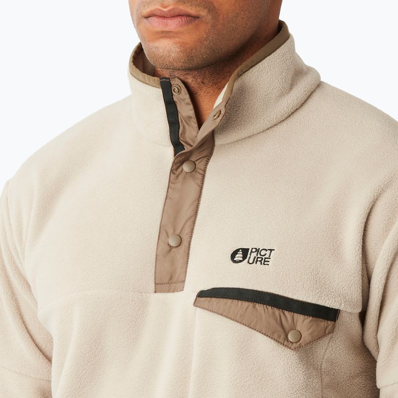 Кофта флісова гірськолижна чоловіча Picture Arcca 1/4 Zip pure cashmere 5