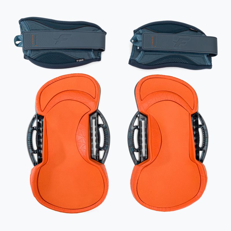 Пади і петлі для кайтборду F-ONE Platinum 3 Bindings + Handle Slate/Flame