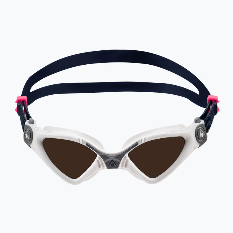 Окуляри для плавання дитячі Aquasphere Kayenne Compact 2022 white/grey/polarized brown 2