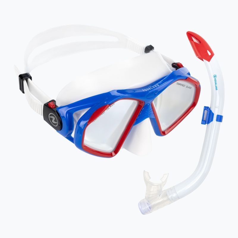 Набір для снорклінгу Aqualung Hawkeye Combo white/blue/red