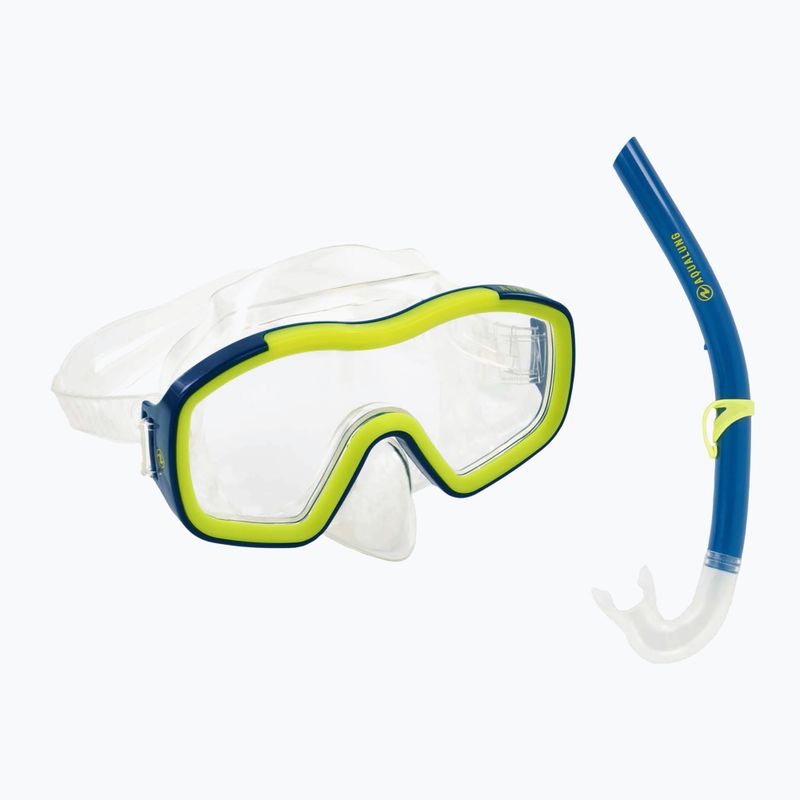 Набір для снорклінгу дитячий Aqualung Raccon Combo transparent/blue/yellow 10