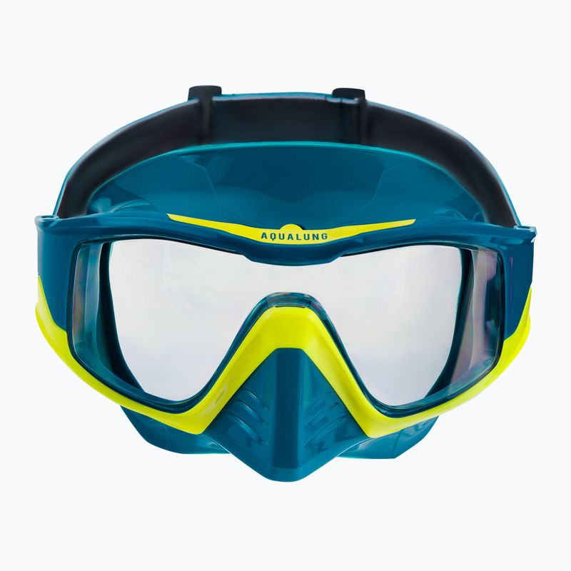 Маска для снорклінгу Aqualung Vita petrol/yellow 2