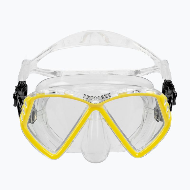Маска для снорклінгу дитяча Aqualung Cub transparent/yellow 2
