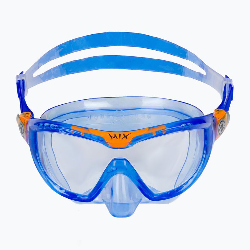 Маска для снорклінгу дитяча Aqualung Mix blue/orange 2