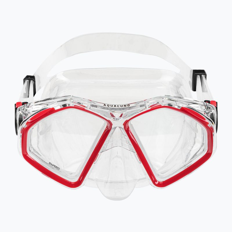 Маска для снорклінгу Aqualung Hawkeye transparent/red 2
