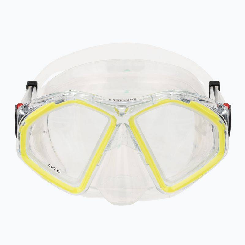 Маска для снорклінгу Aqualung Hawkeye transparent/yellow 2
