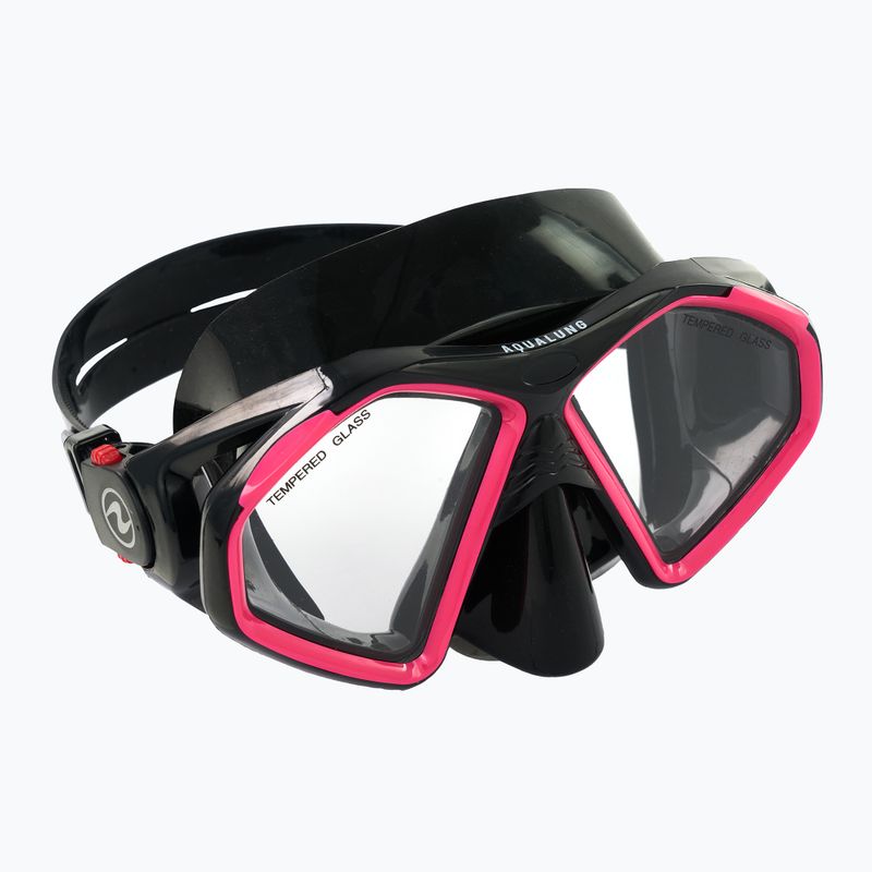 Маска для снорклінгу Aqualung Hawkeye black/pink 6