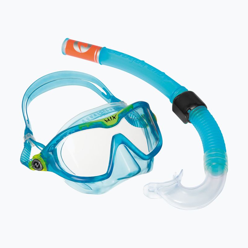 Набір для снорклінгу дитячий Aqualung Combo Mix.A light blue/bright green 10
