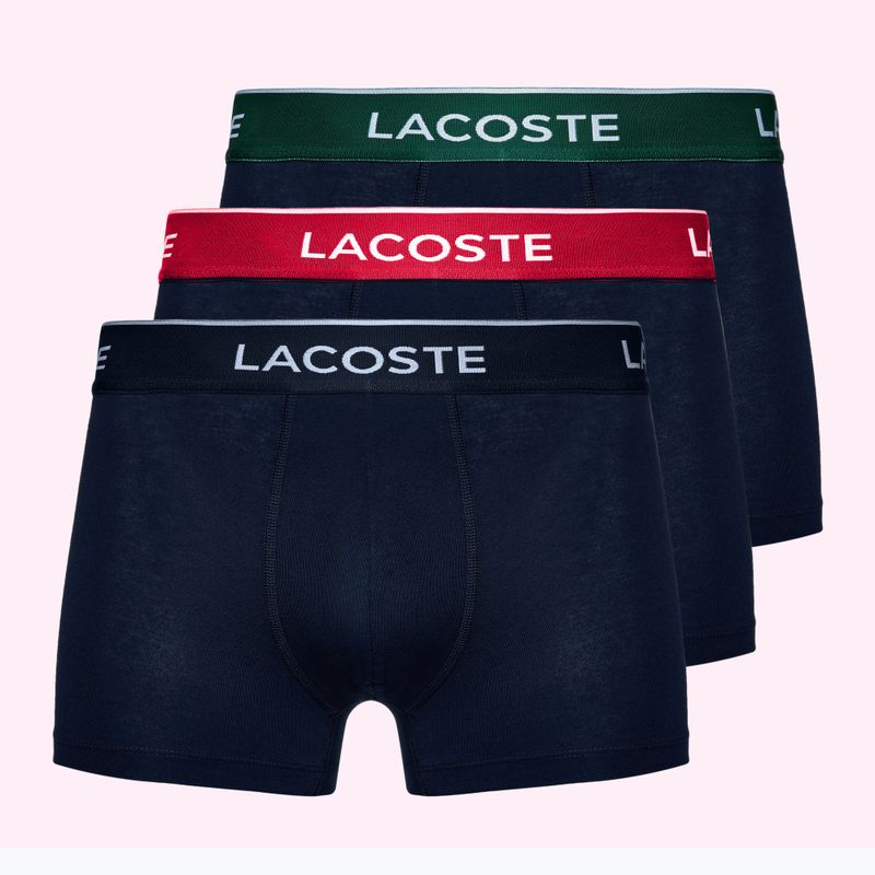 Труси Lacoste 5H3401 3 пари navy blue/green/red/navy