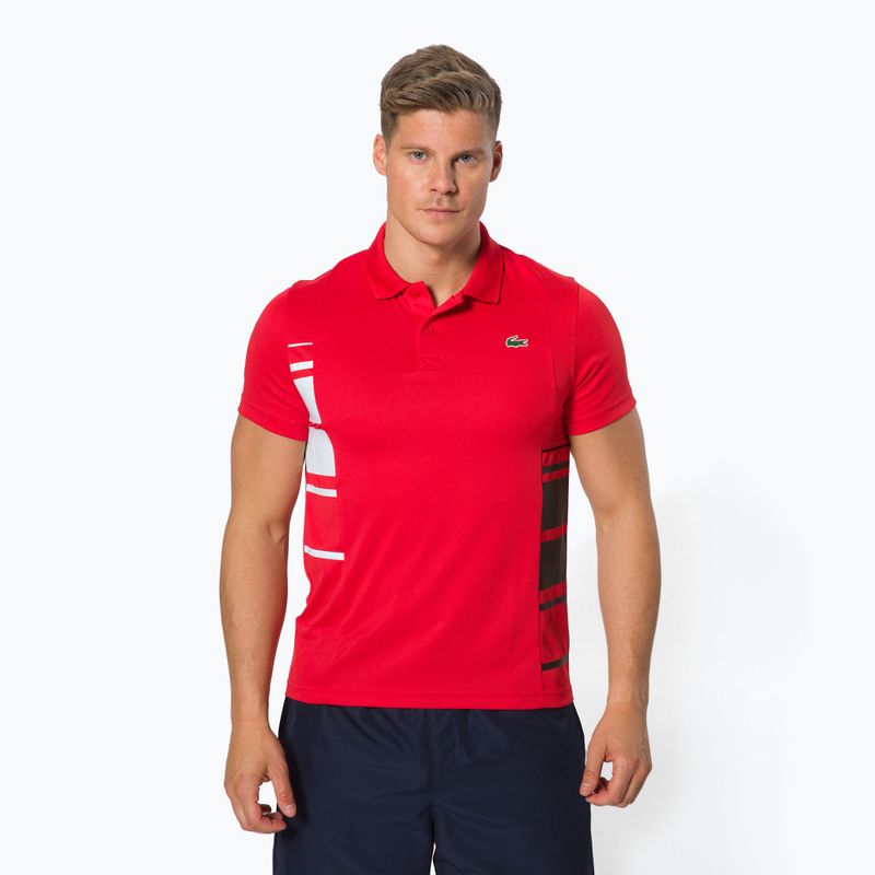 Футболка-поло тенісна чоловіча Lacoste червона DH0866 2