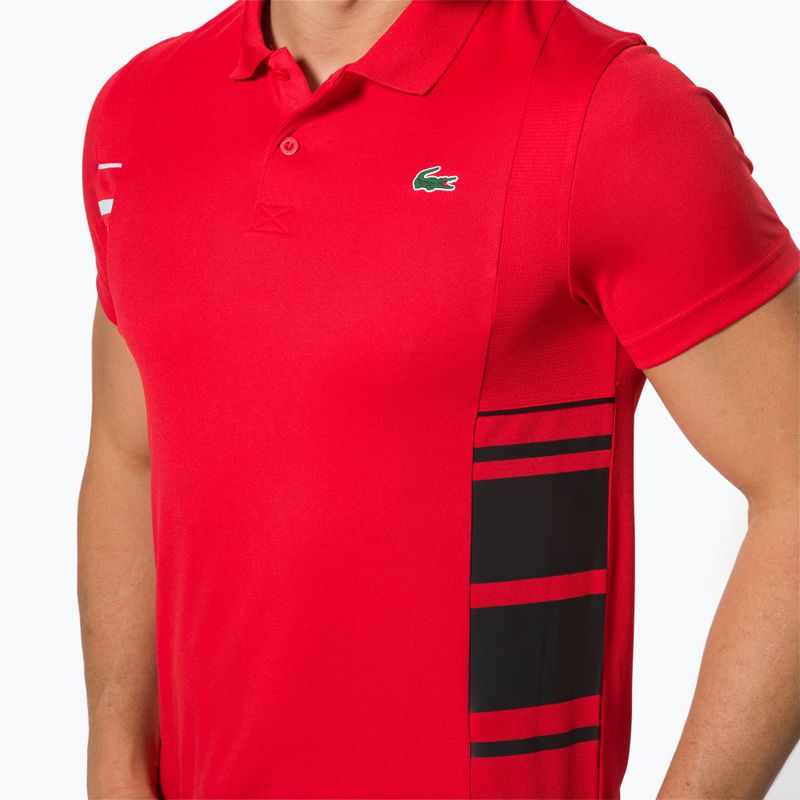 Футболка-поло тенісна чоловіча Lacoste червона DH0866 5
