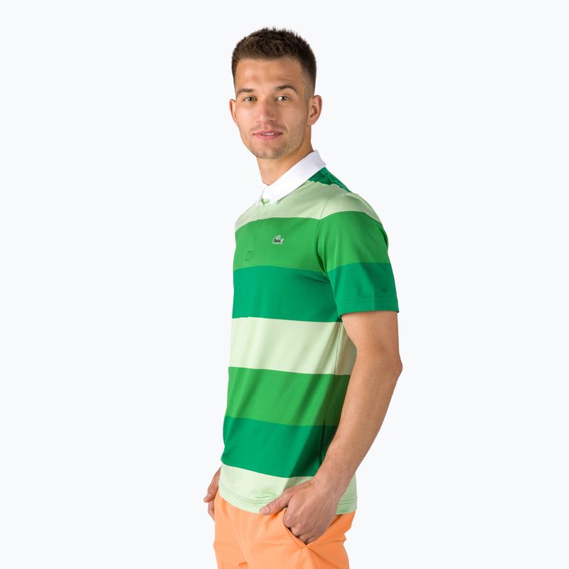 Футболка-поло тенісна чоловіча  Lacoste зелена DH0872 2