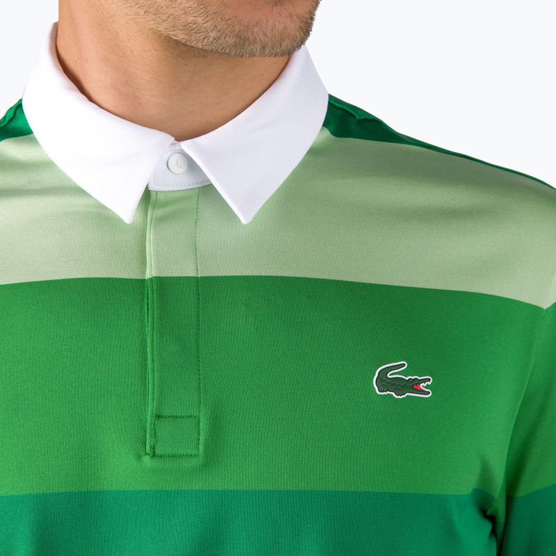Футболка-поло тенісна чоловіча  Lacoste зелена DH0872 5