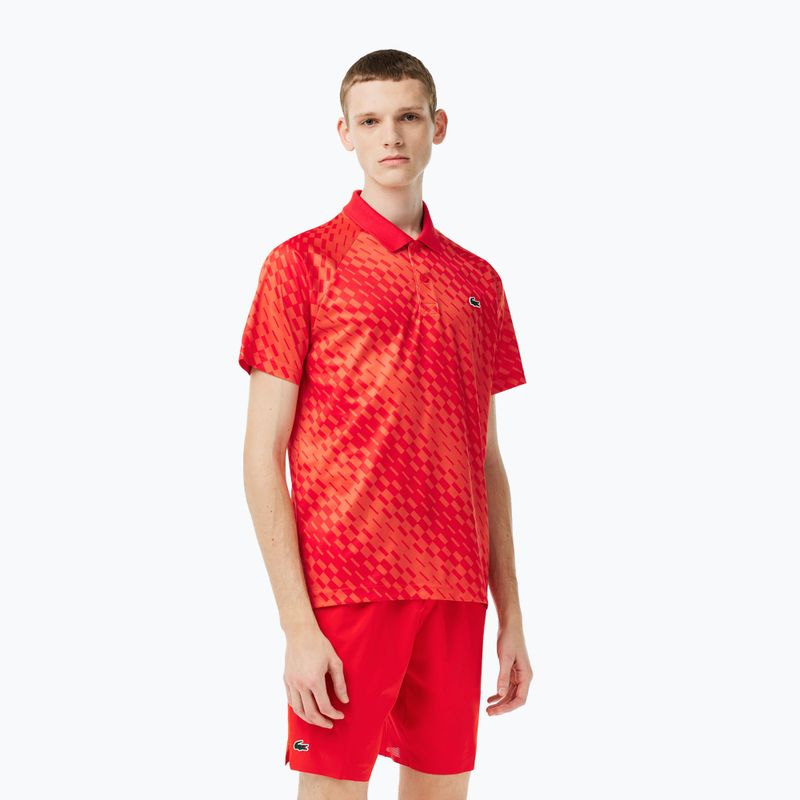 Футболка-поло тенісна чоловіча Lacoste червона DH5174