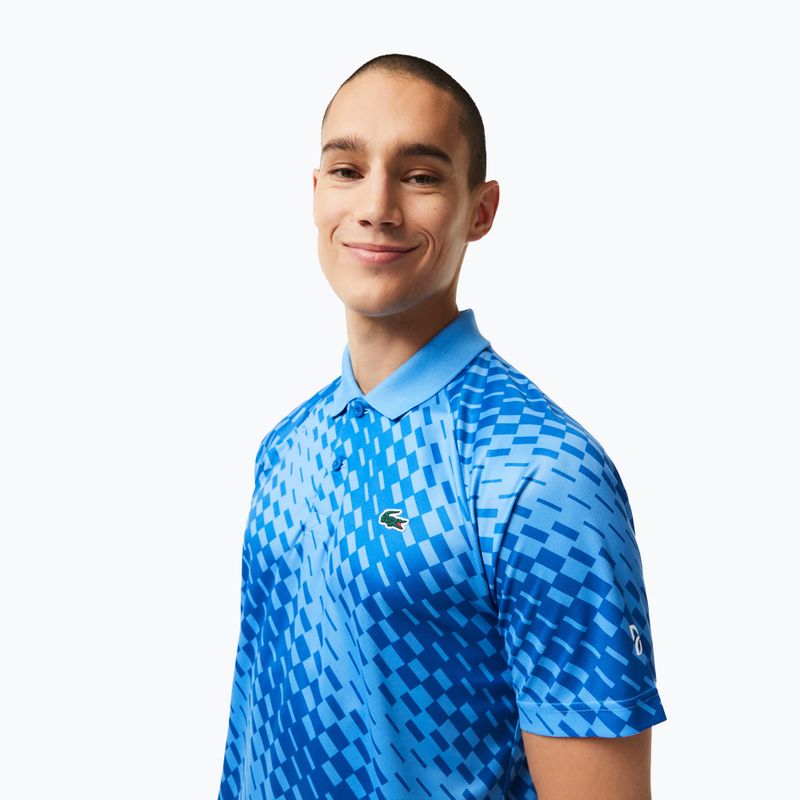 Футболка-поло тенісна чоловіча Lacoste блакитна DH5174 3