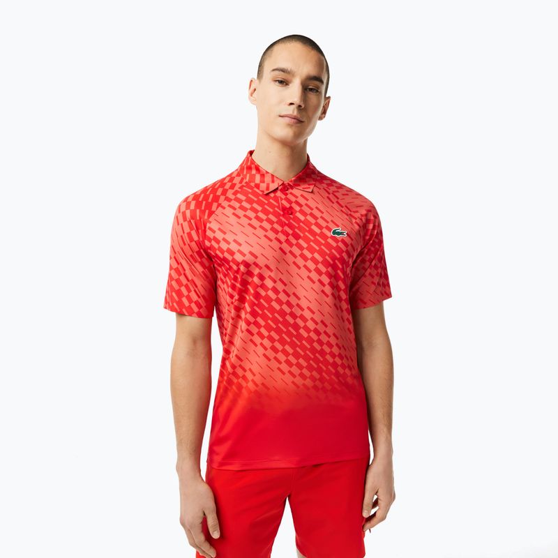 Футболка-поло тенісна чоловіча Lacoste червона DH5177