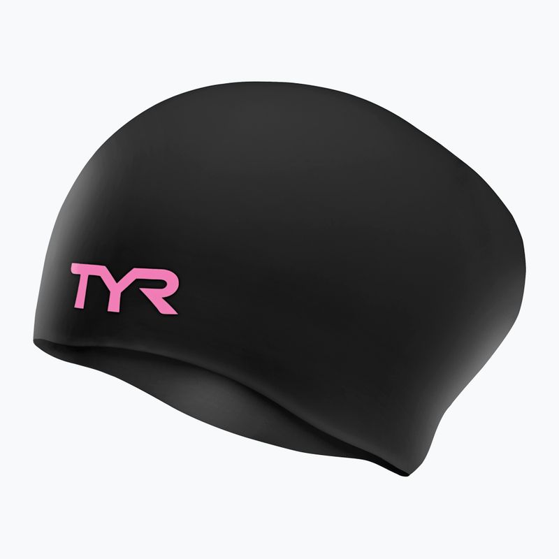 Шапочка для плавання TYR Wrinkle-Free чорно-рожева LCSLB_121 3