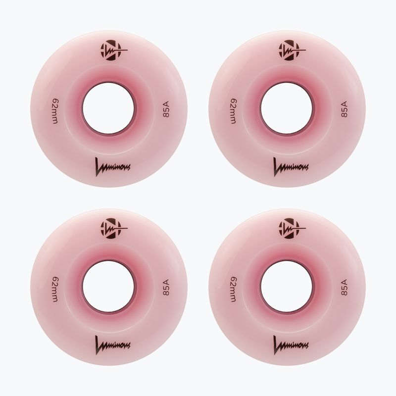 Колеса для роликів FR Skates Luminous Led Quad Wheel 62mm/85A Sixies 6LED X4 flamingo 2