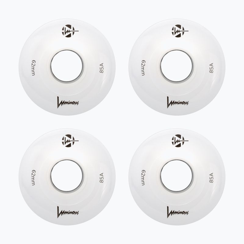 Колеса для роликів FR Skates Luminous Led Quad Wheel 62mm/85A Sixies 6LED X4 white 2