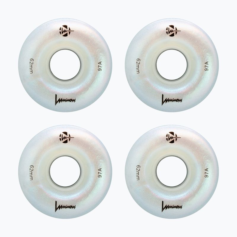 Колеса для роликів FR Skates Luminous Led Quad Wheel 62mm/97A X4 white pearl 2
