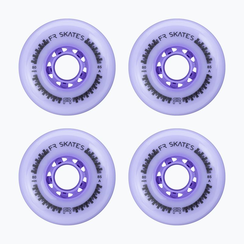 Колеса для роликів FR Skates Downtown Wheel 80mm/85A X4 light purple/purple 2