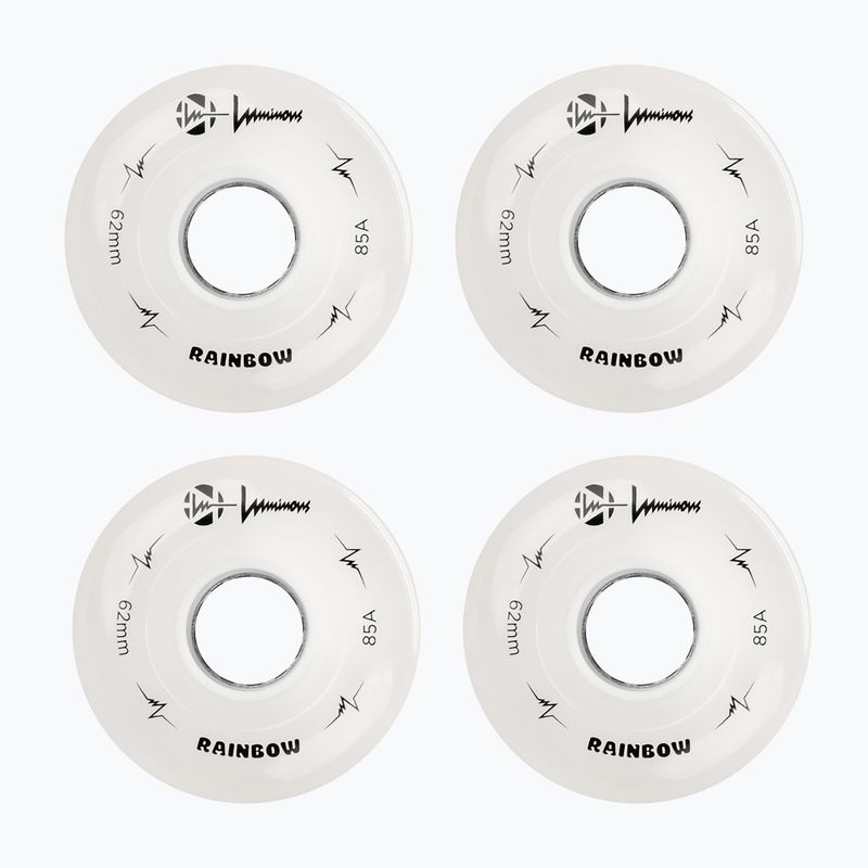Колеса для роликів FR Skates Luminous Led Quad Wheel 62mm/85A Sixies 6LED X4 rainbow/white 2