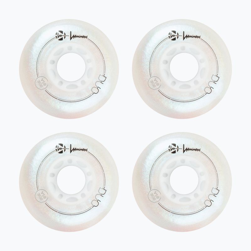 Колеса для роликів Luminous Led Wheels Duo 80mm/85A X4 white/pearl 2