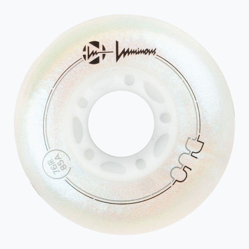 Колеса для роликів Luminous Led Wheels Duo 76mm/85A X4 white/pearl 3