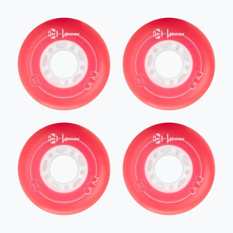 Колеса для роликів Luminous Led Wheels Duo 76mm/85A X4 red/blue 2