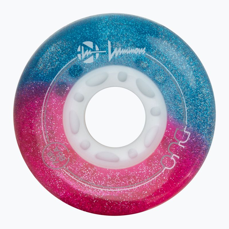 Колеса для роликів Luminous Led Wheels Duo 76mm/85A X4 galaxy/purple 3