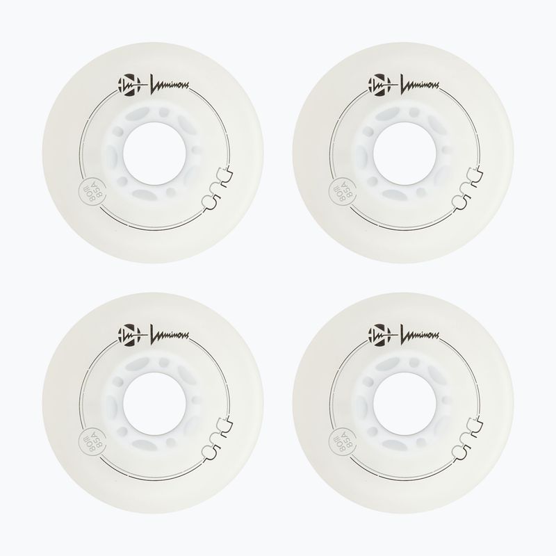 Колеса для роликів Luminous Led Wheels Duo 80mm/85A X4 white/red 2