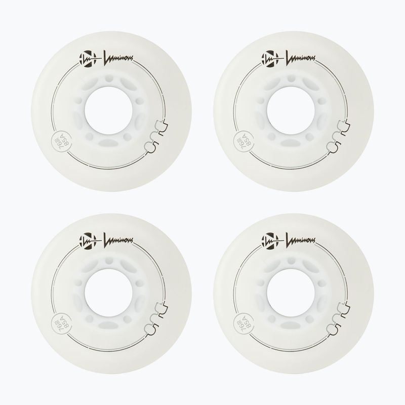 Колеса для роликів Luminous Led Wheels Duo 76mm/85A X4 white/red 2