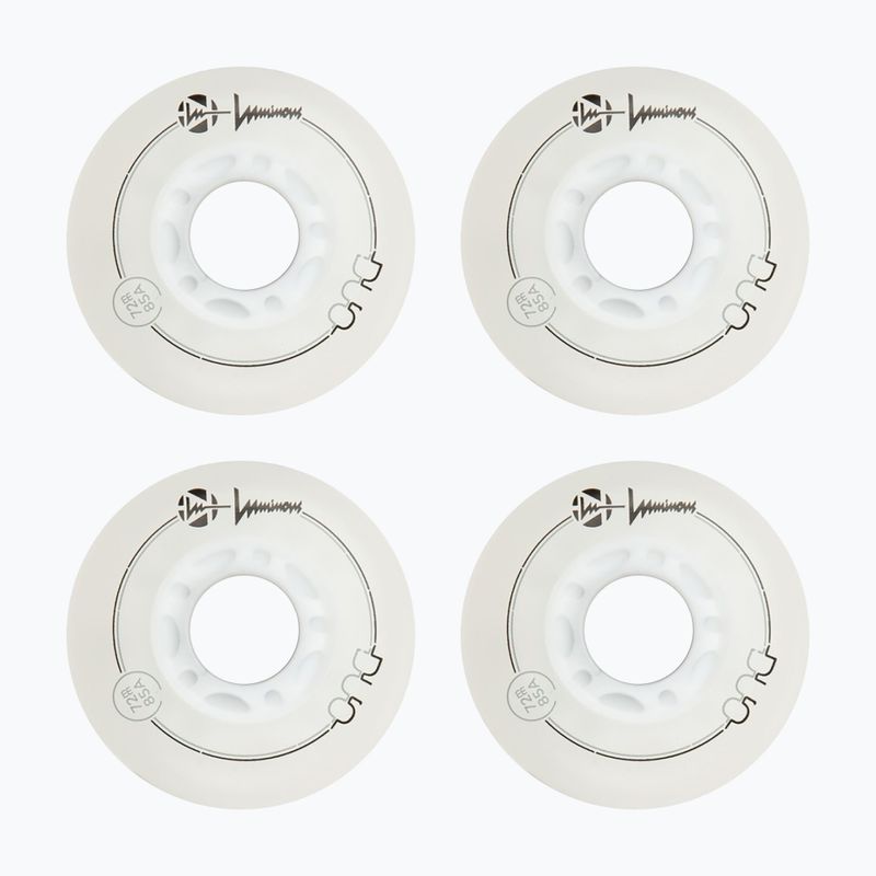 Колеса для роликів Luminous Led Wheels Duo 72mm/85A X4 white/red 2