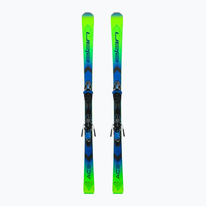 Лижі гірські Elan Ace SCX Fusion + EMX 12 green/blue/black