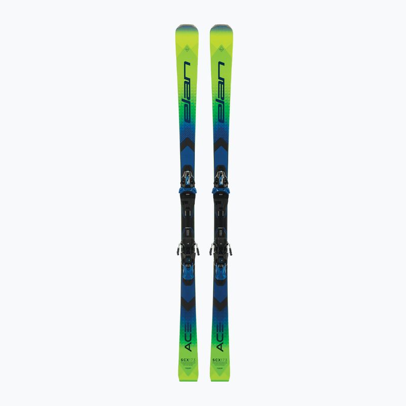 Лижі гірські Elan Ace SCX Fusion + EMX 12 green/blue/black 10
