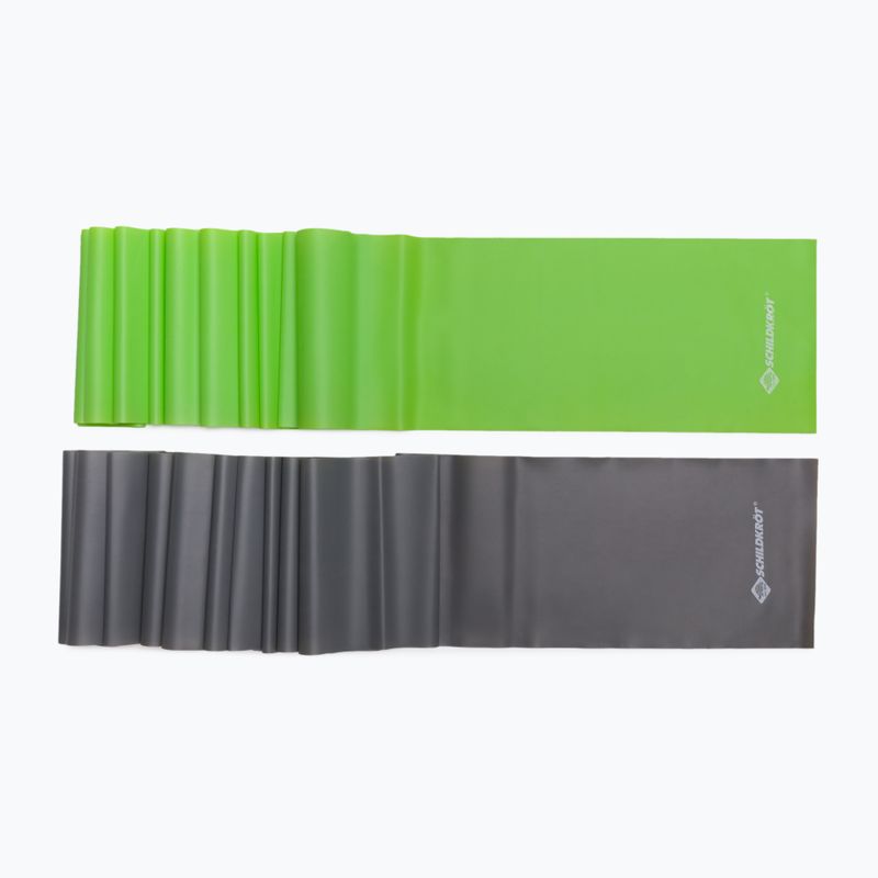 Набір гімнастичних гумок для вправ Schildkröt Set of 2 Resistance Bands чорні/зелені 960120