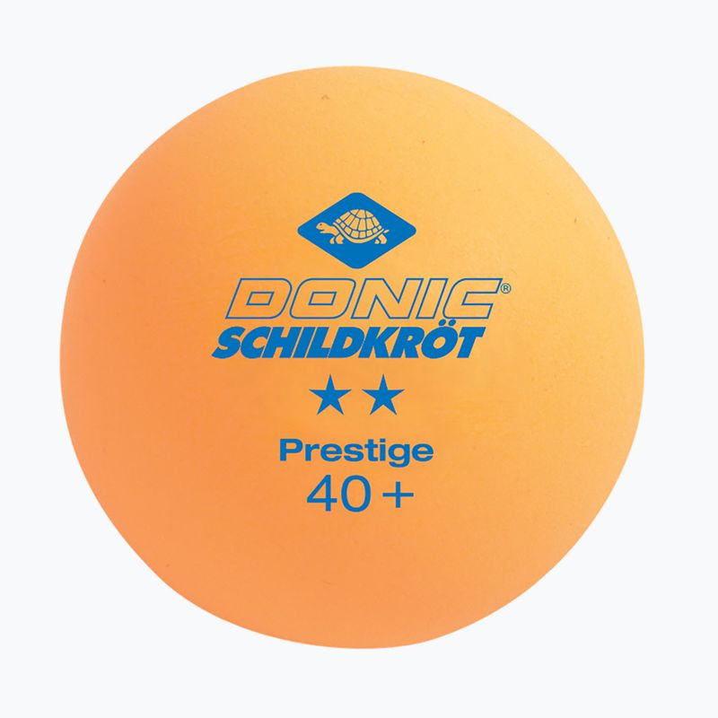 М'ячі для настільного тенісу Donic-Schildkröt 2-Stars Prestige Poly 40+ 3шт помаранчеві. 2
