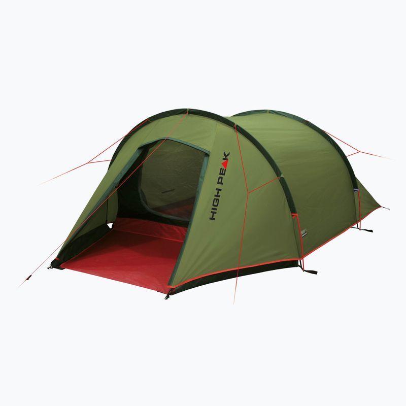 Намет кемпінговий для 3х осіб High Peak Kite 3 pesto/red