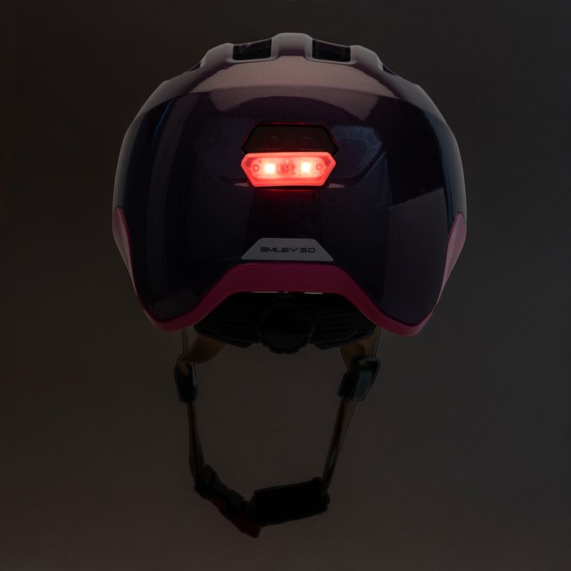Шолом велосипедний дитячий ABUS Smiley 3.0 ACE LED royal purple 8