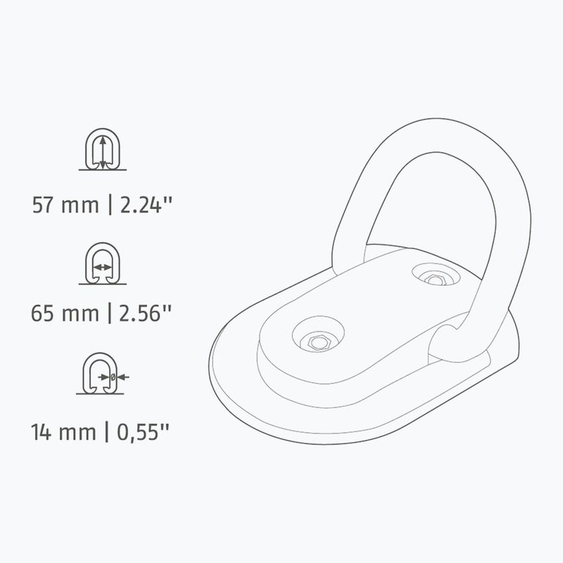 Велосипедний замок якір ABUS WBA75 Granite B/SB black 2