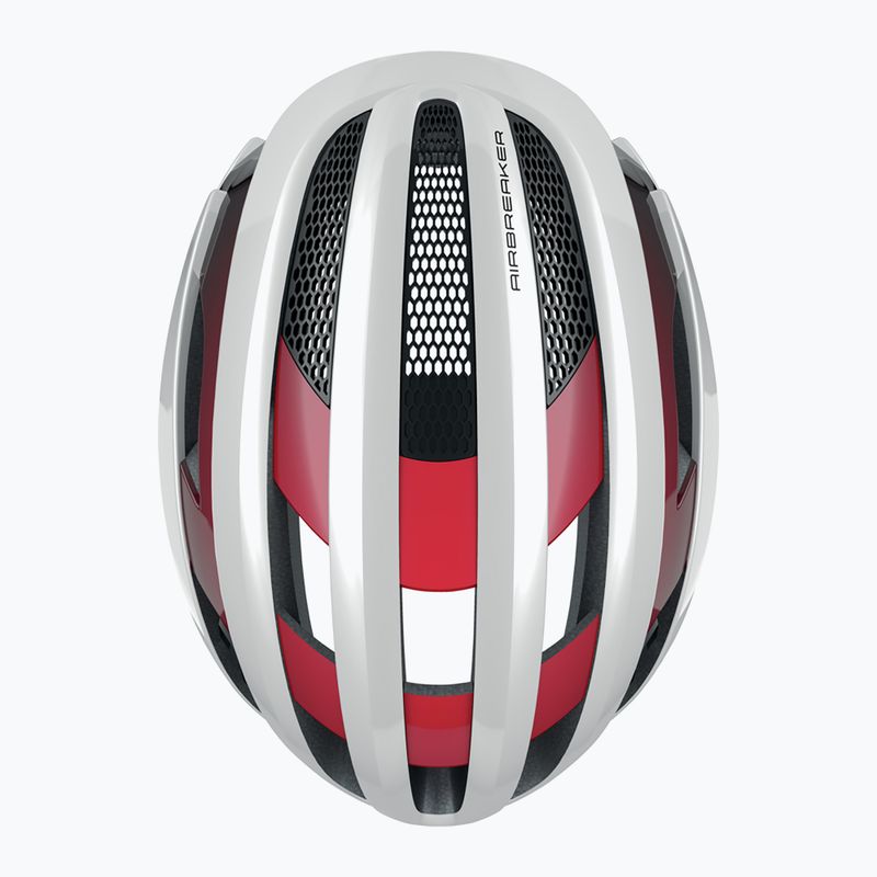 Шолом велосипедний ABUS AirBreaker white/red 9